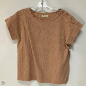 Top Short Sleeve By Madewell In Peach, Size: Xs