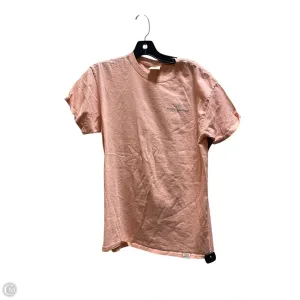 Top Short Sleeve By Simply Southern In Pink, Size: M