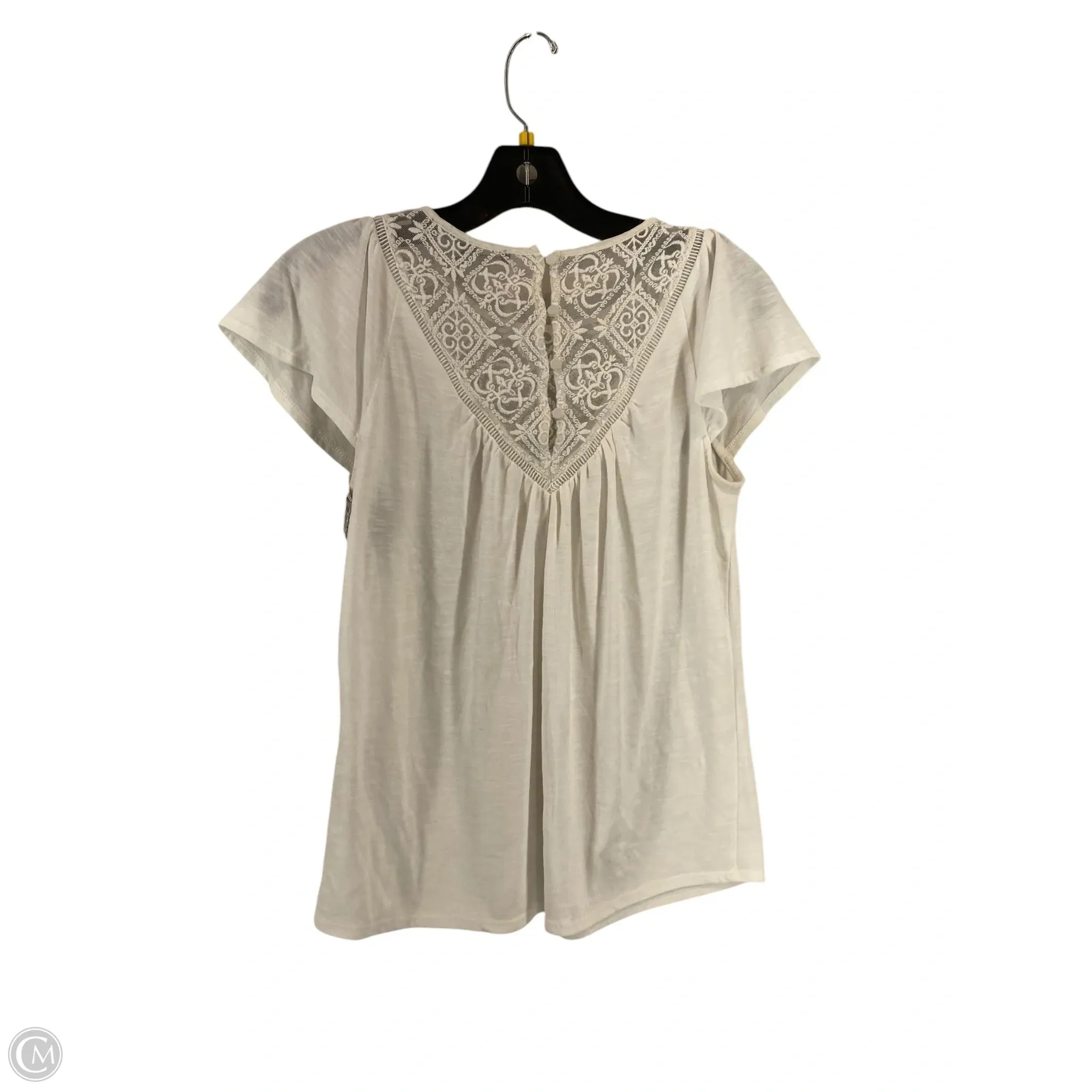 Top Short Sleeve By White House Black Market In White, Size: Xs