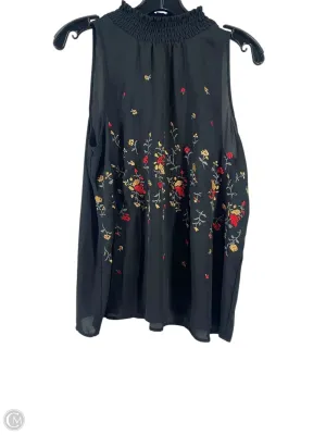 Top Sleeveless By Chenault In Black, Size: M