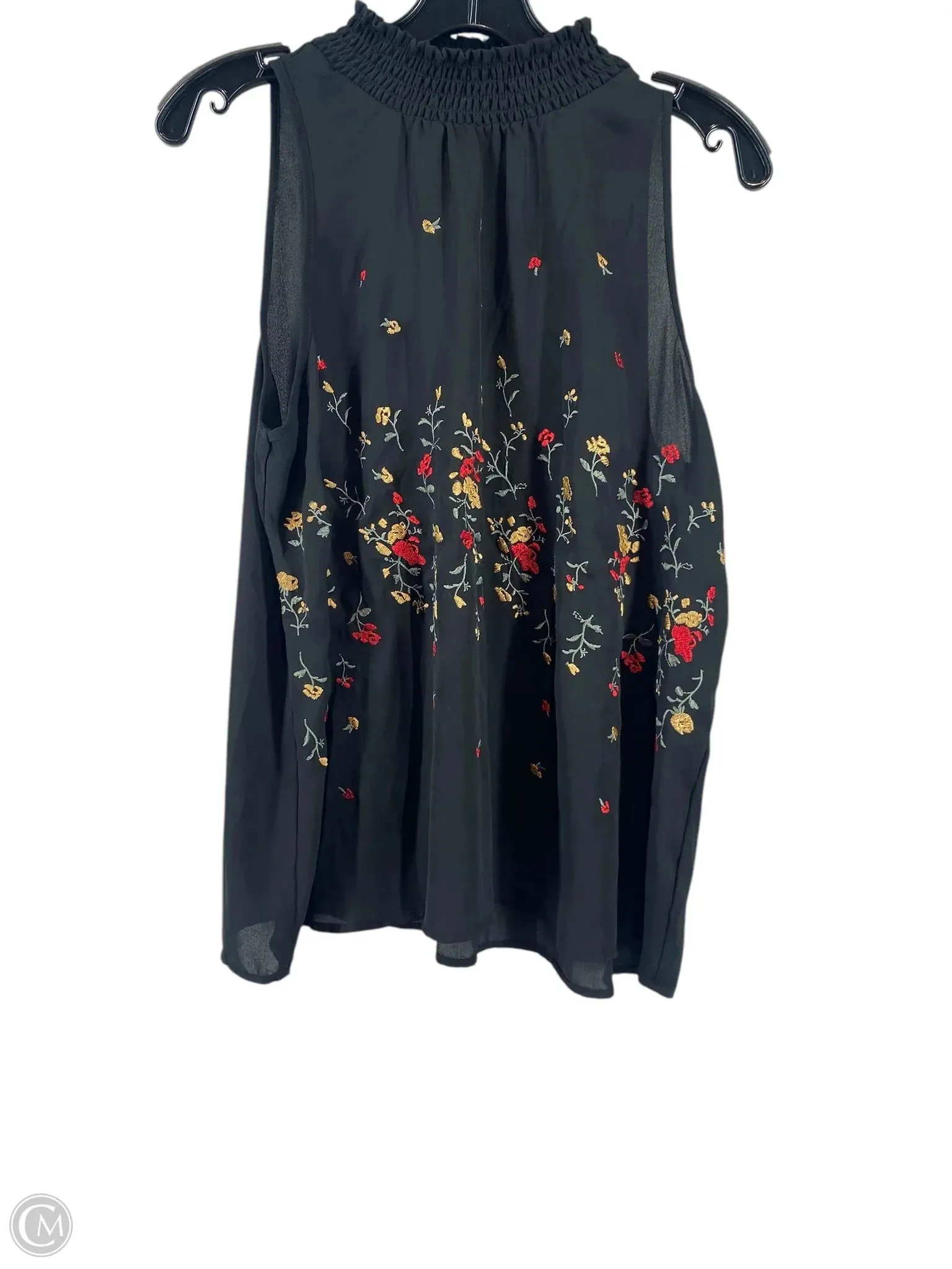 Top Sleeveless By Chenault In Black, Size: M