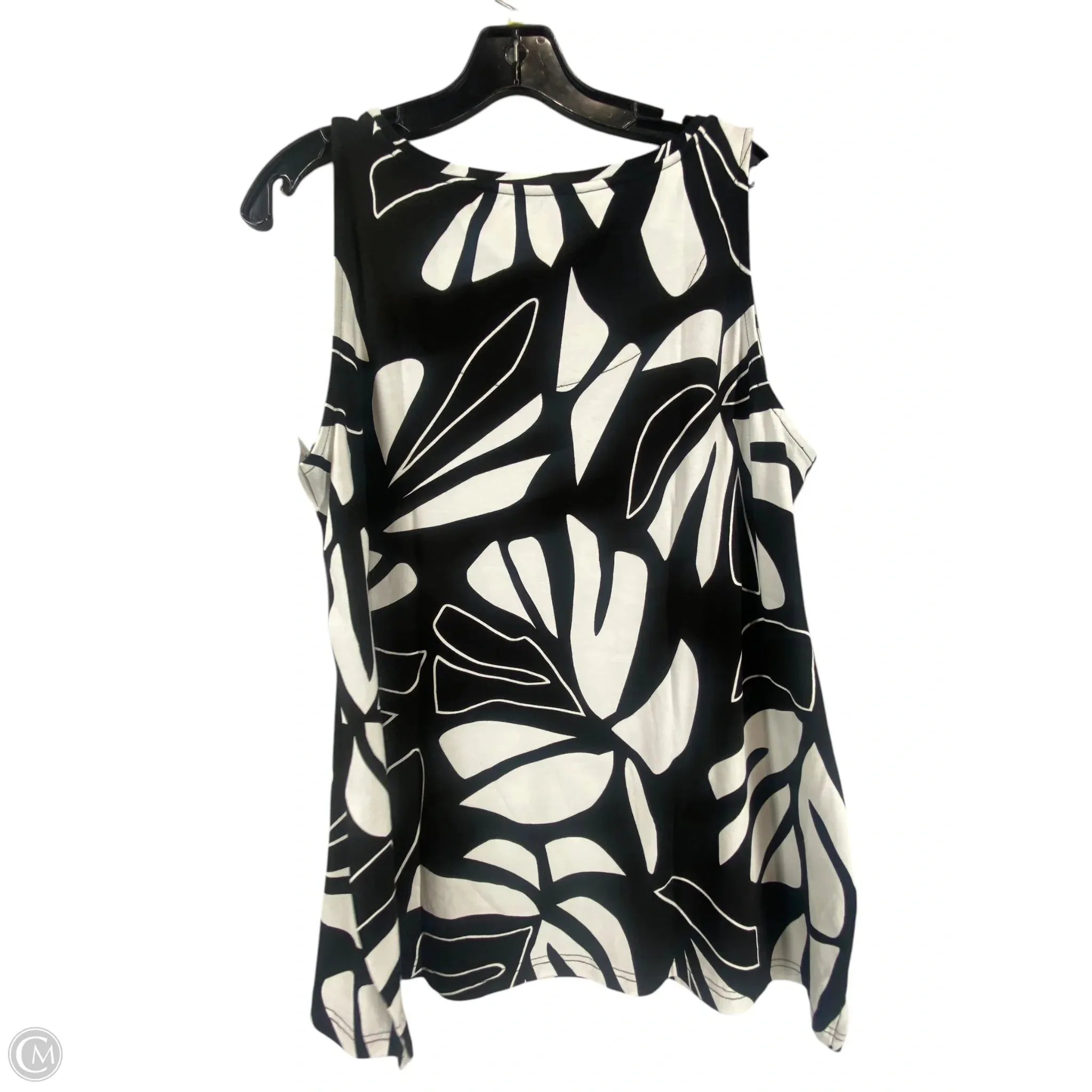 Top Sleeveless By Chicos In Black & White, Size: 2