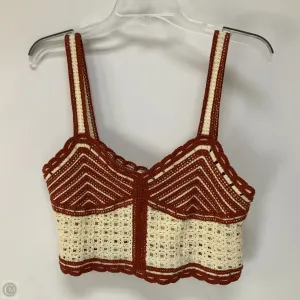Top Sleeveless Designer By Jason Wu In Cream & Red, Size: 8