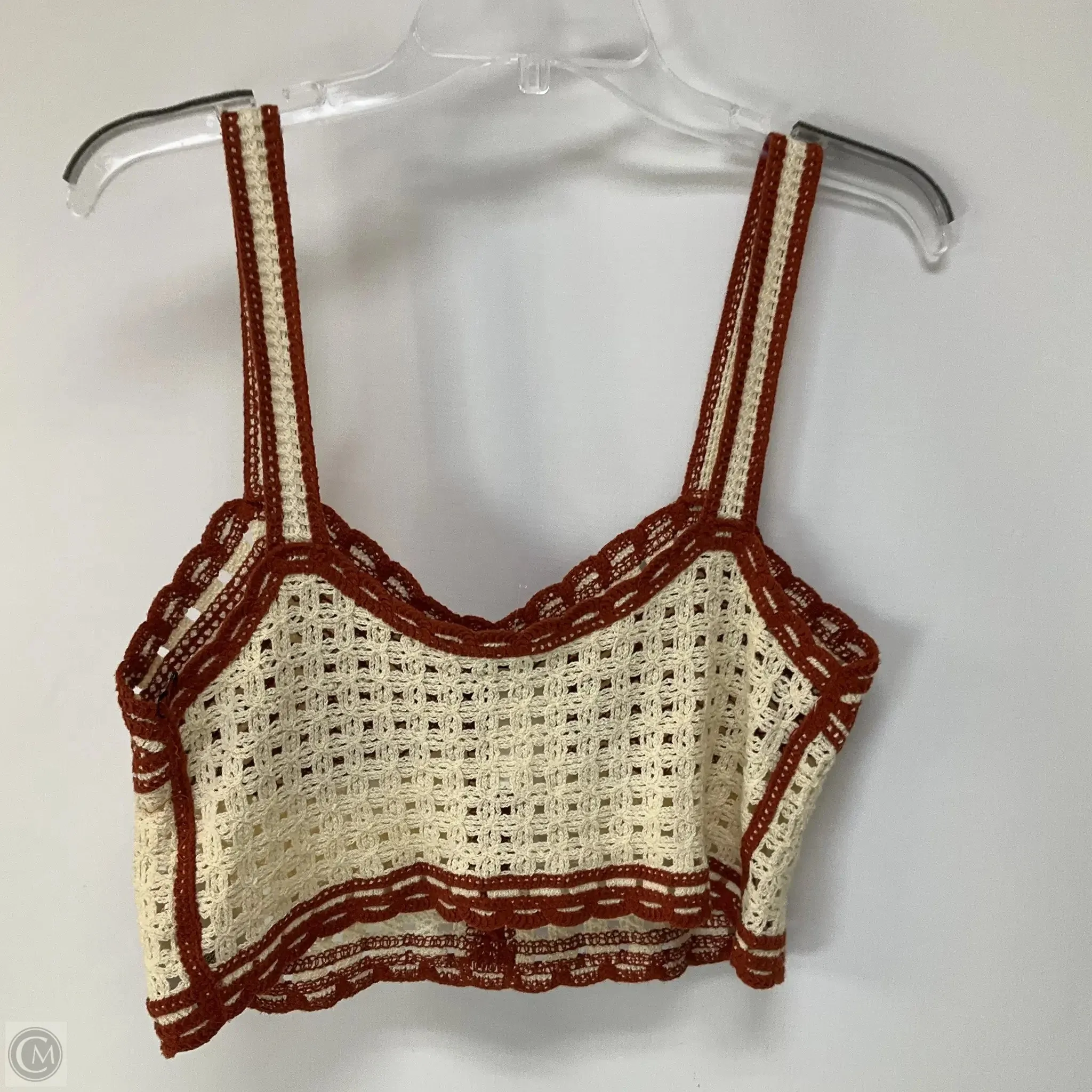 Top Sleeveless Designer By Jason Wu In Cream & Red, Size: 8