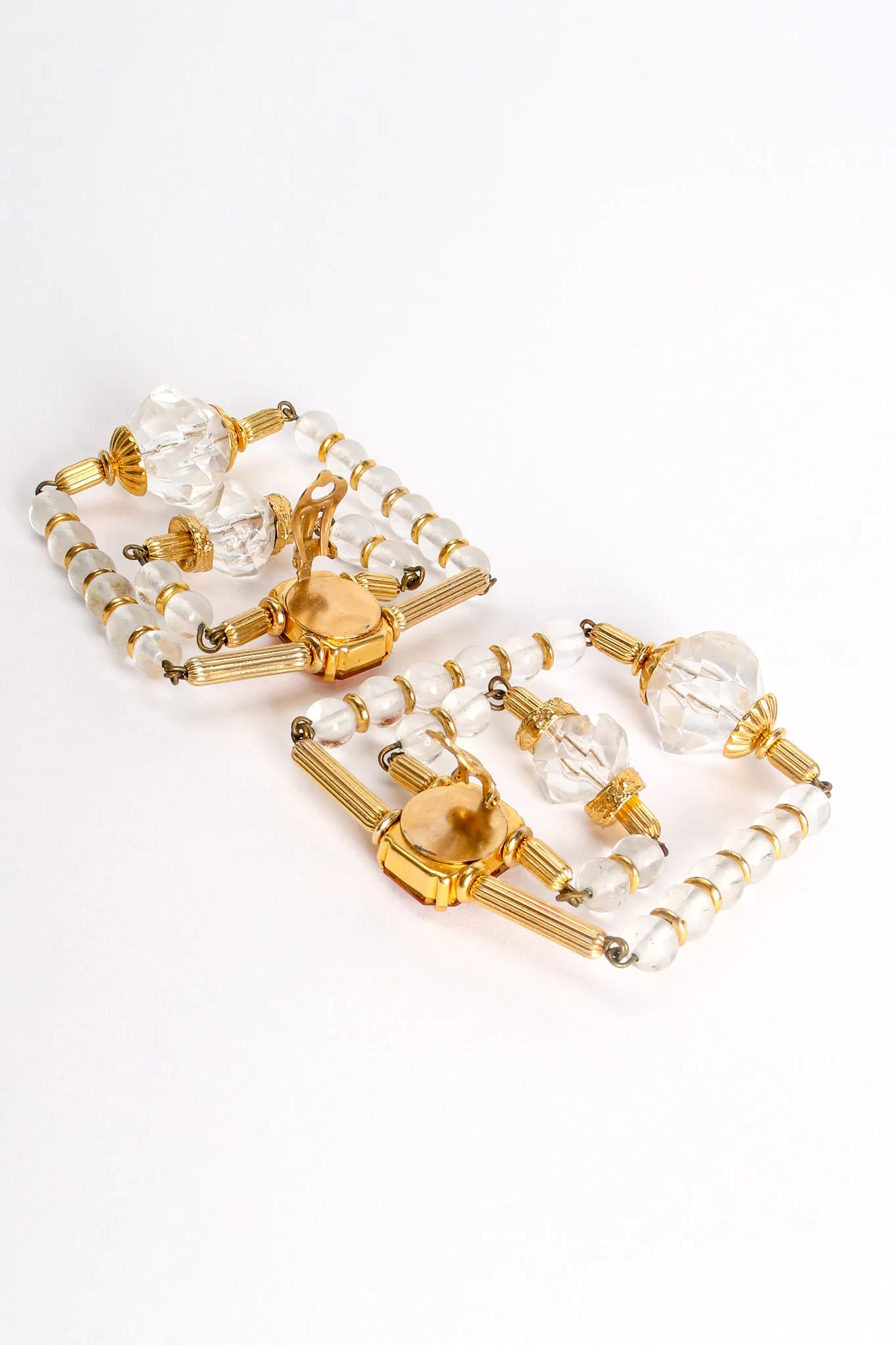 Trapeze Beaded Square Earrings