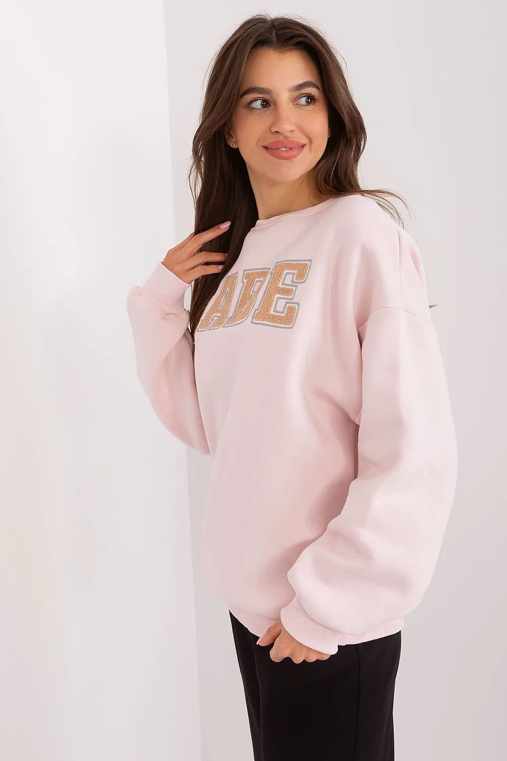 Trendy Women's Babe Sweatshirt with Unique Texture