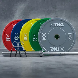 TWL - Women's Everyday Barbell and Everyday Bumper Plates with Spring Lock Collars