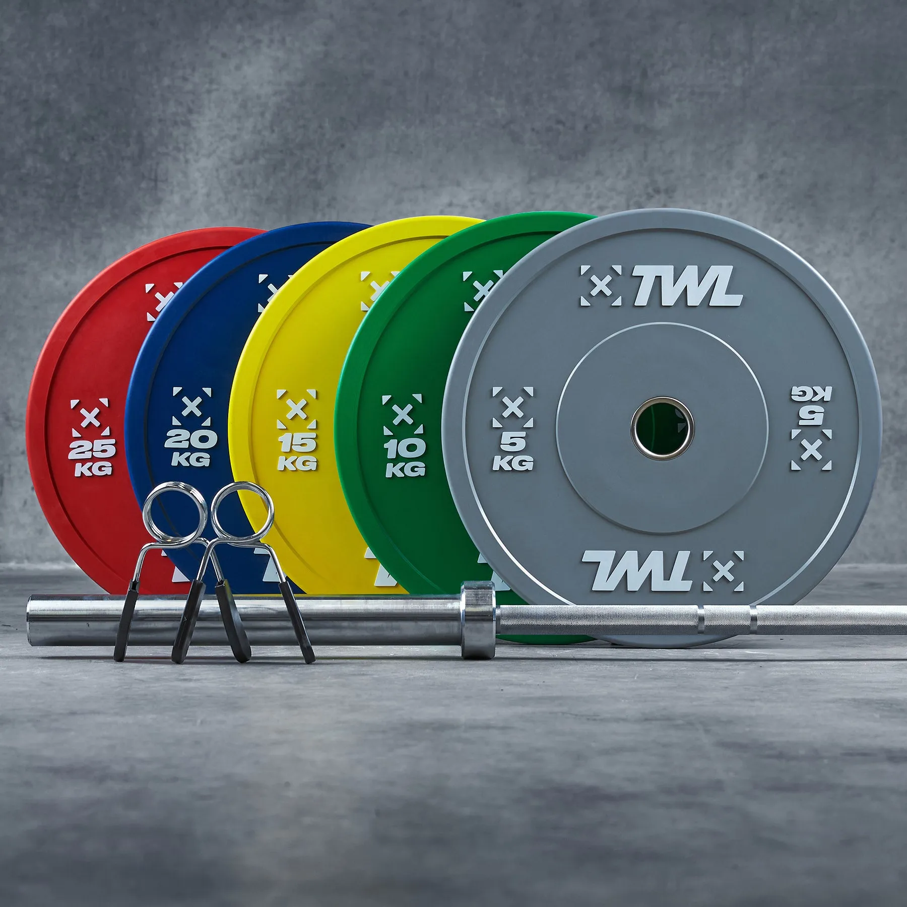 TWL - Women's Everyday Barbell and Everyday Bumper Plates with Spring Lock Collars
