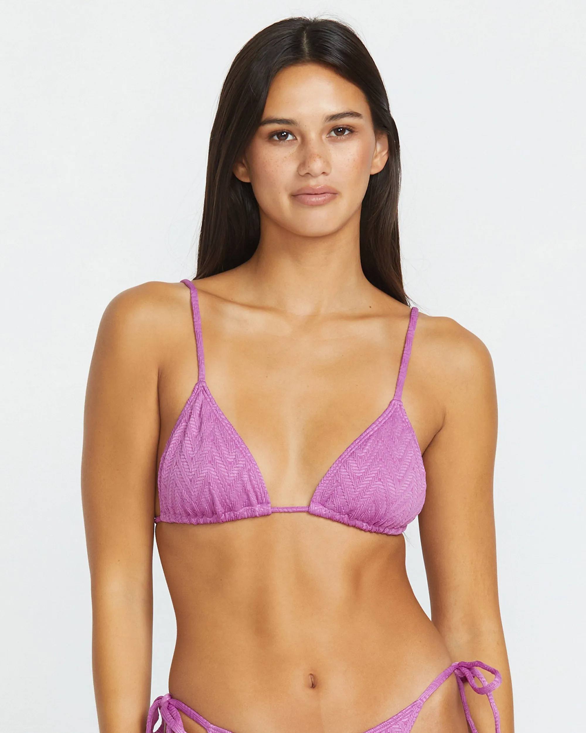 V Baby Slide Triangle Bikini Top - IRIS PURPLE