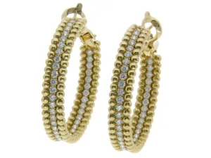Van Cleef & Arpels Perlée Diamond Hoop Earrings