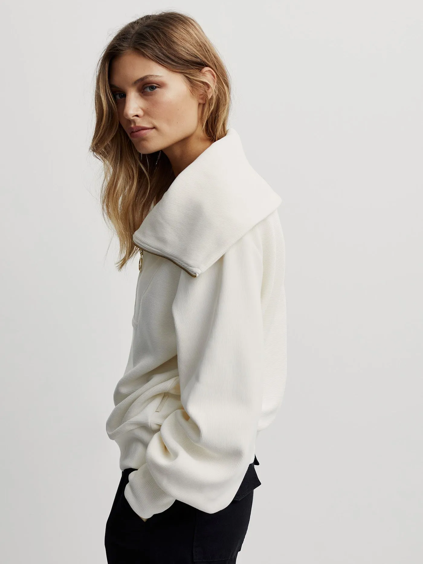 Varley | Vine Half Zip Pullover {Ivory}
