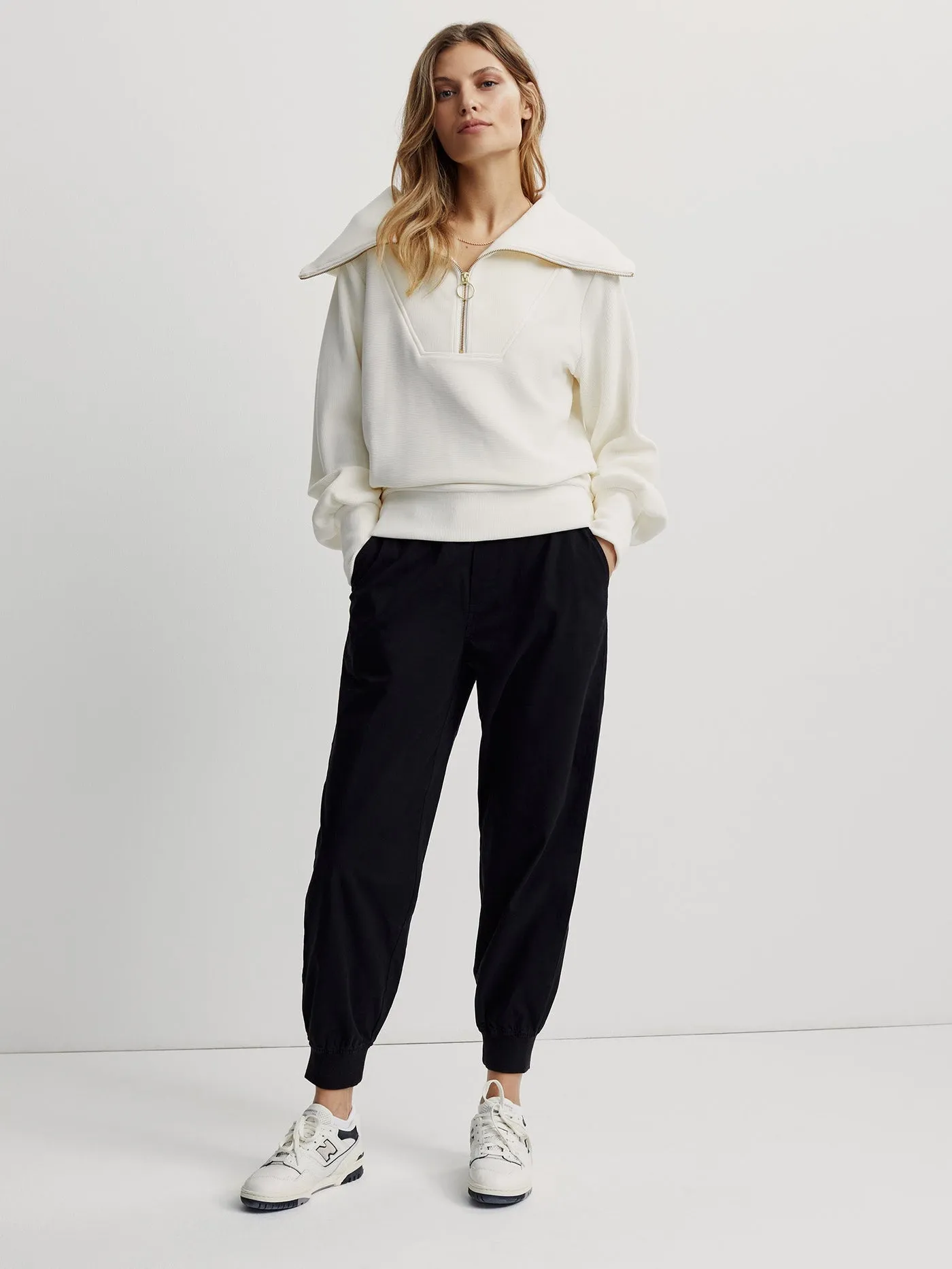 Varley | Vine Half Zip Pullover {Ivory}