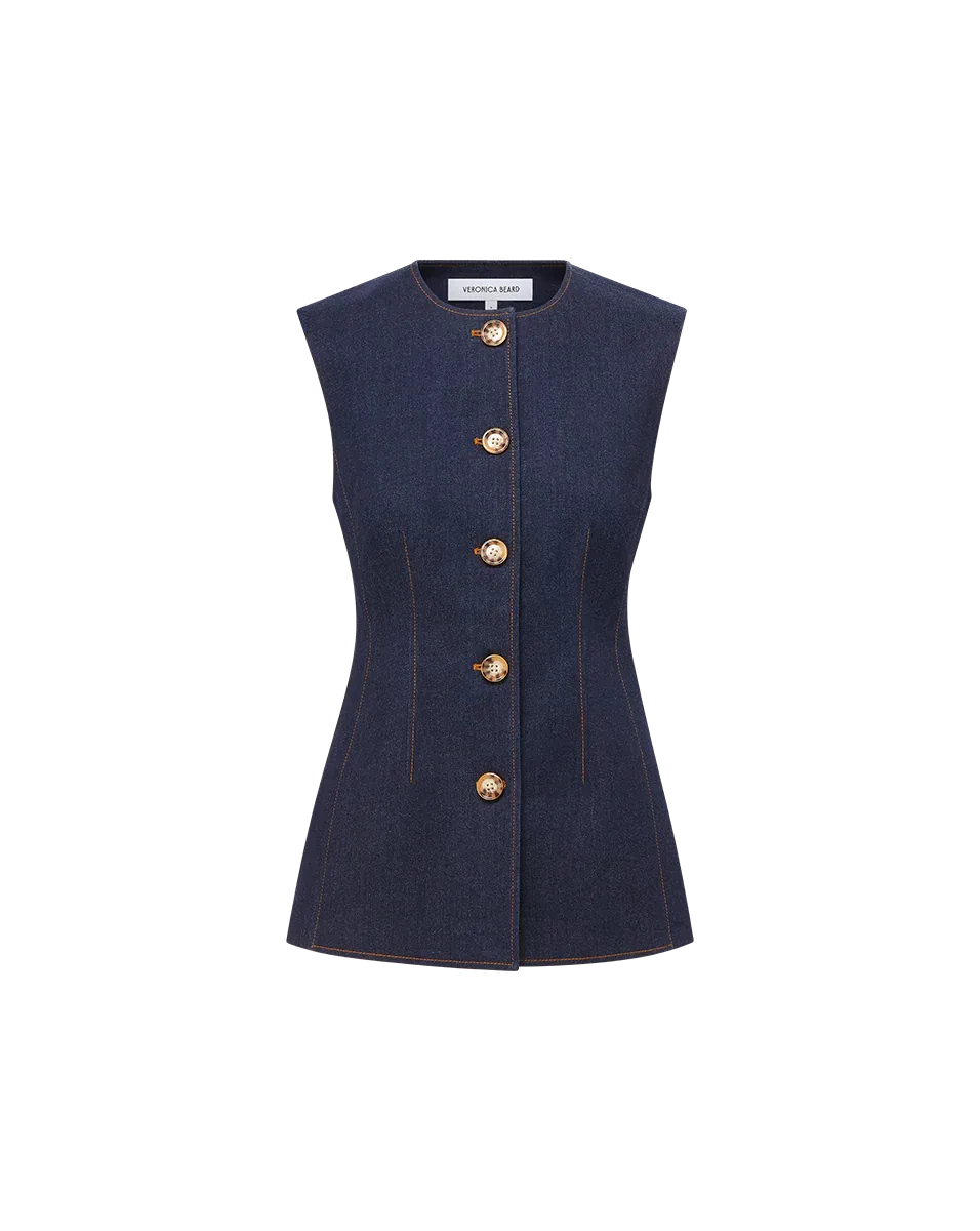 VERONICA BEARD Jessup Tailored Denim Vest