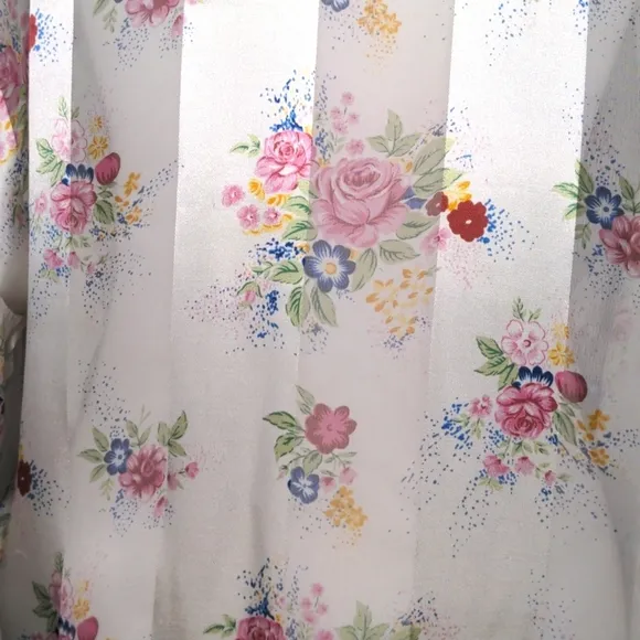 Victoria’s Secret Vintage 1980's Gold Label Floral Belted Robe Sheer Lingerie M