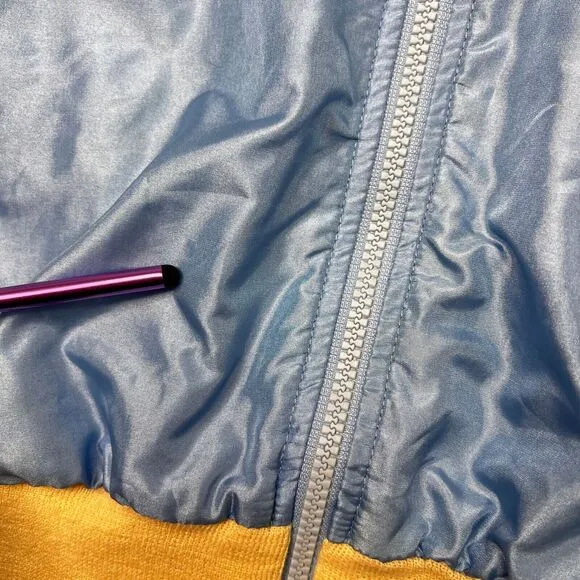 Vintage 80s Ellesse Women's Track Jacket Size 10 US Lined Satin Made in Italy