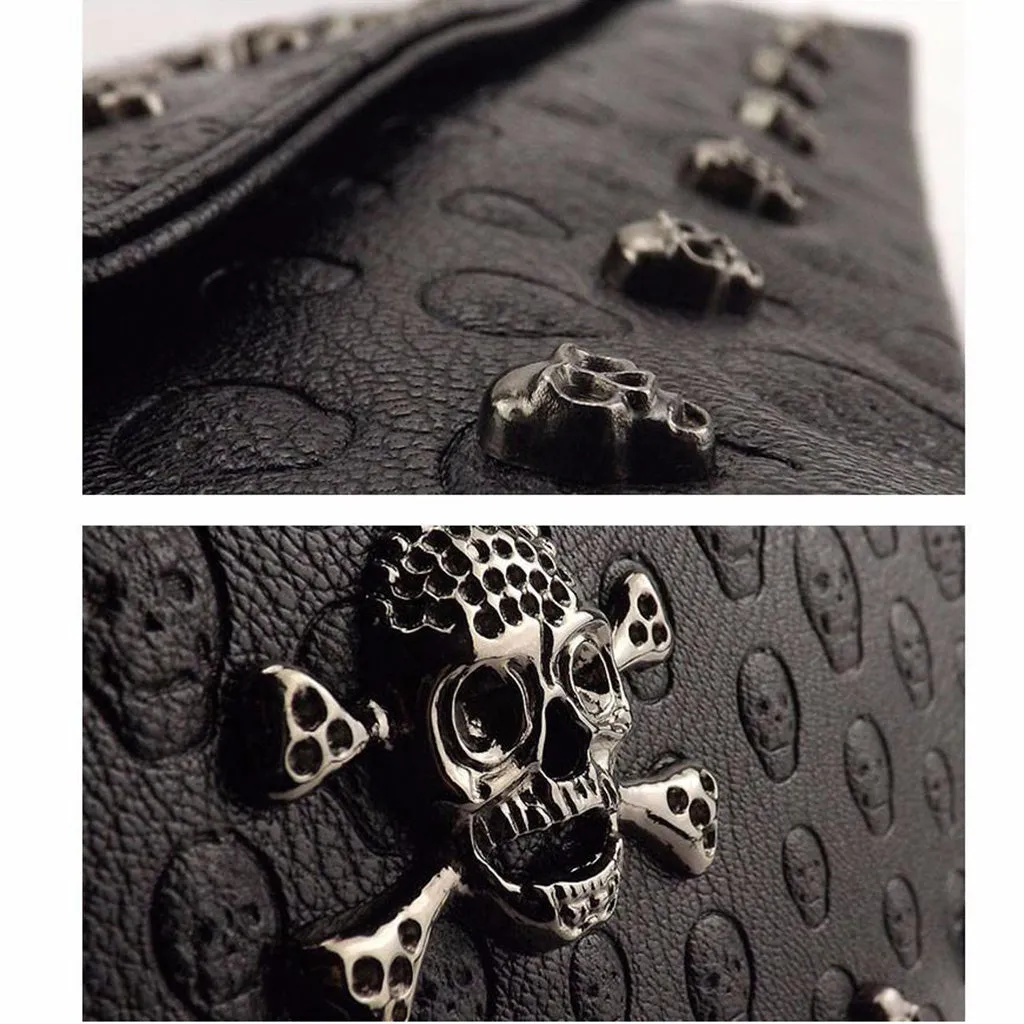 Vintage Fashionable Skull Women's Rivet Bag