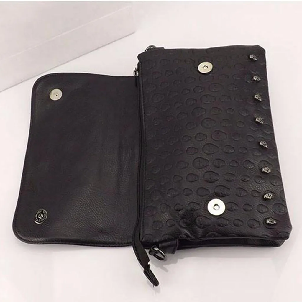 Vintage Fashionable Skull Women's Rivet Bag