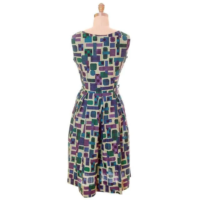 Vintage MCM 1950s Day Dress & Shorty Jacket Wally Classic All Cotton 1950s Pretty Print