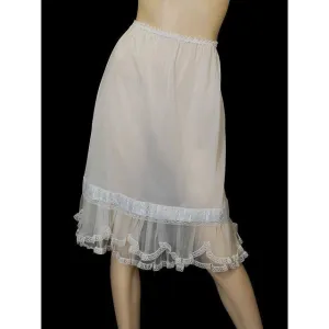 Vintage Schiaparelli Half Slip Chiffon Ruffles 1950s Never Worn S-M