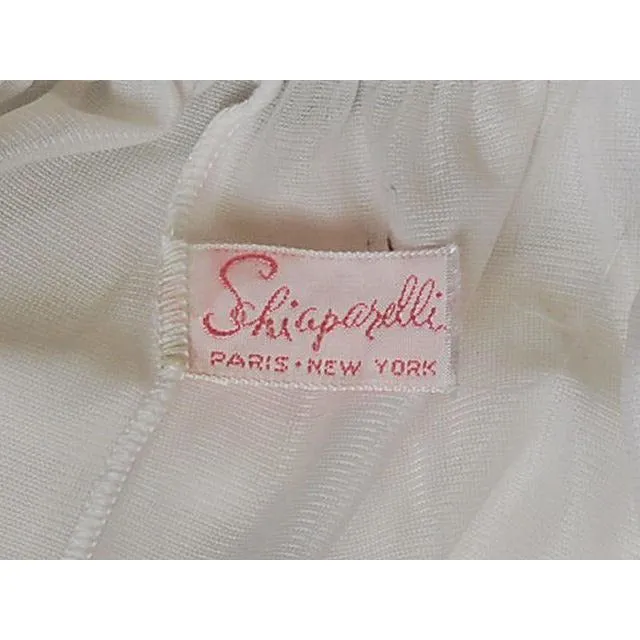 Vintage Schiaparelli Half Slip Chiffon Ruffles 1950s Never Worn S-M