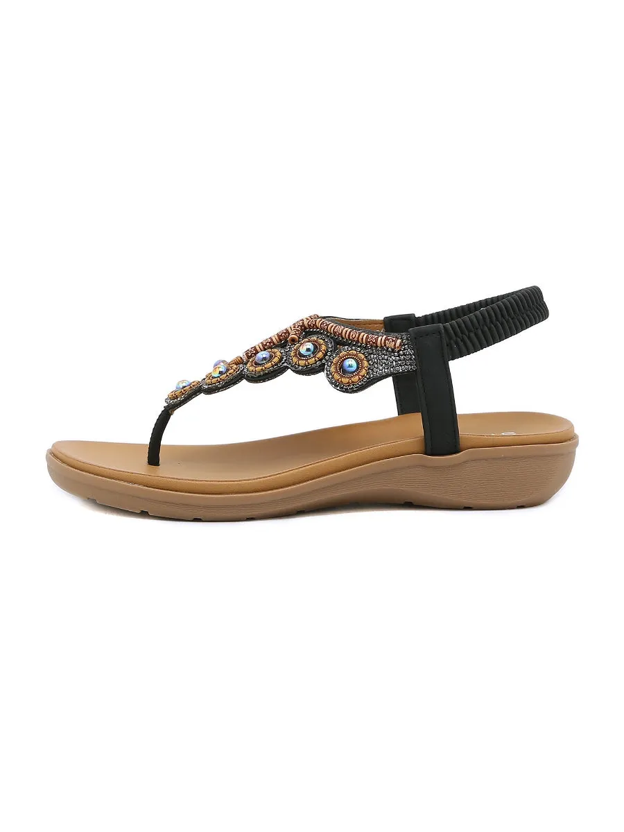 Vintage V-Strap Rhinestone Sandal