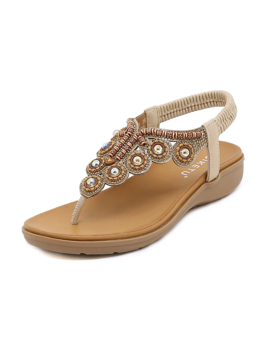 Vintage V-Strap Rhinestone Sandal
