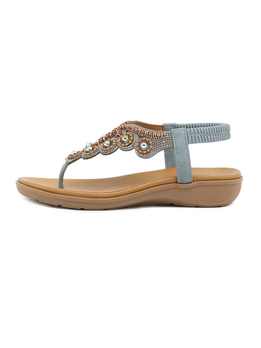 Vintage V-Strap Rhinestone Sandal