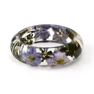 Violet & Yellow Dried Flower Bangle