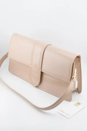 Violet Patent Bag in Natural