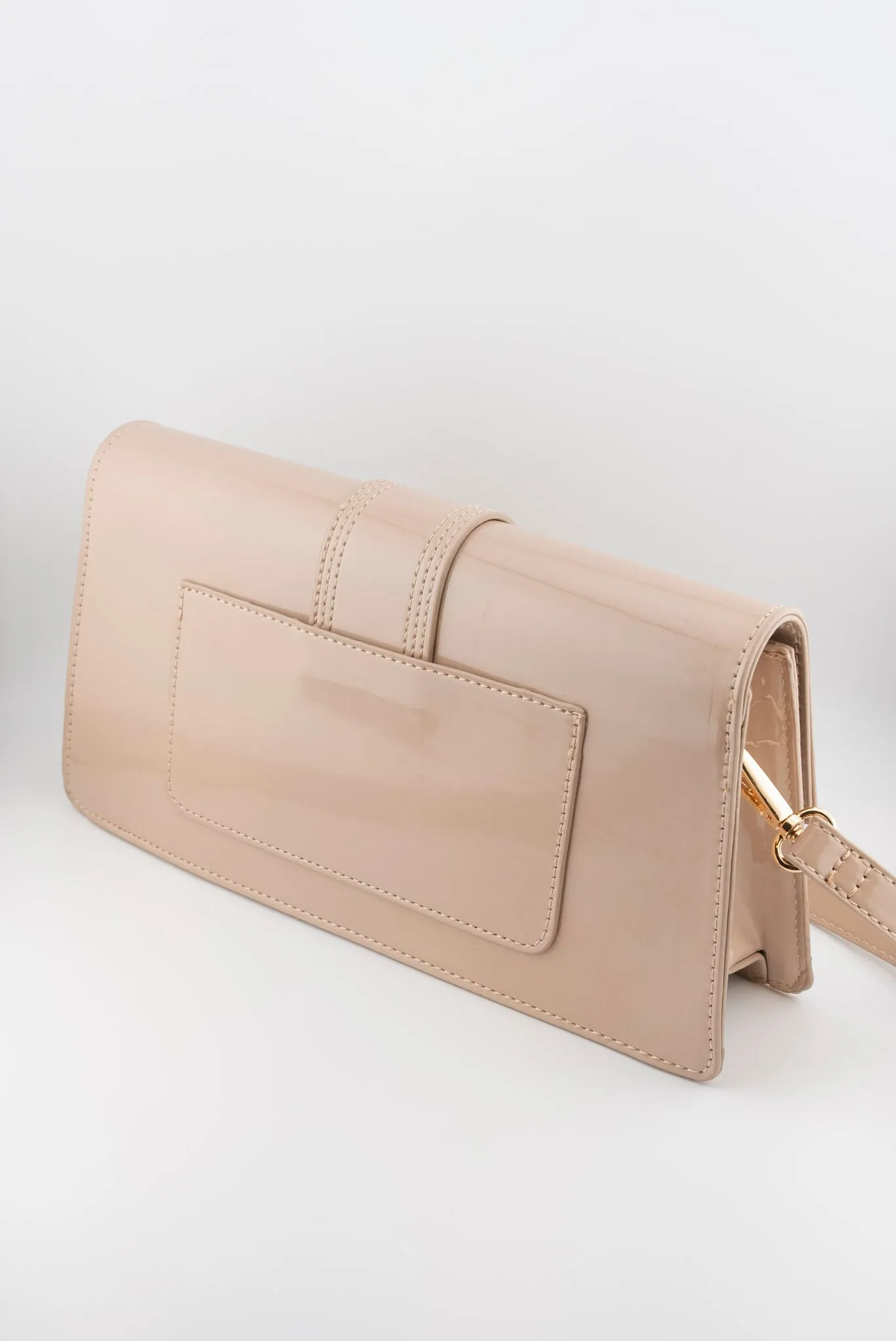 Violet Patent Bag in Natural