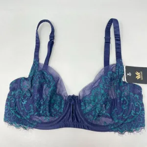 Wacoal Center Stage Underwire Bra Size 32C Blue Lace 855323