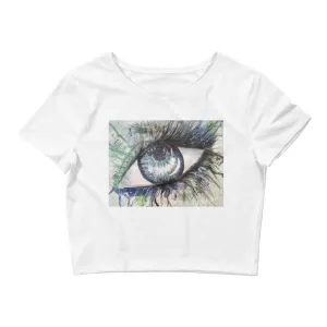 Watercolor Eye II Women's Crop Top