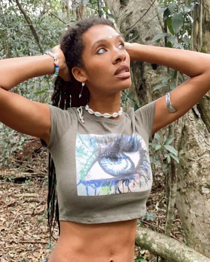 Watercolor Eye II Women's Crop Top