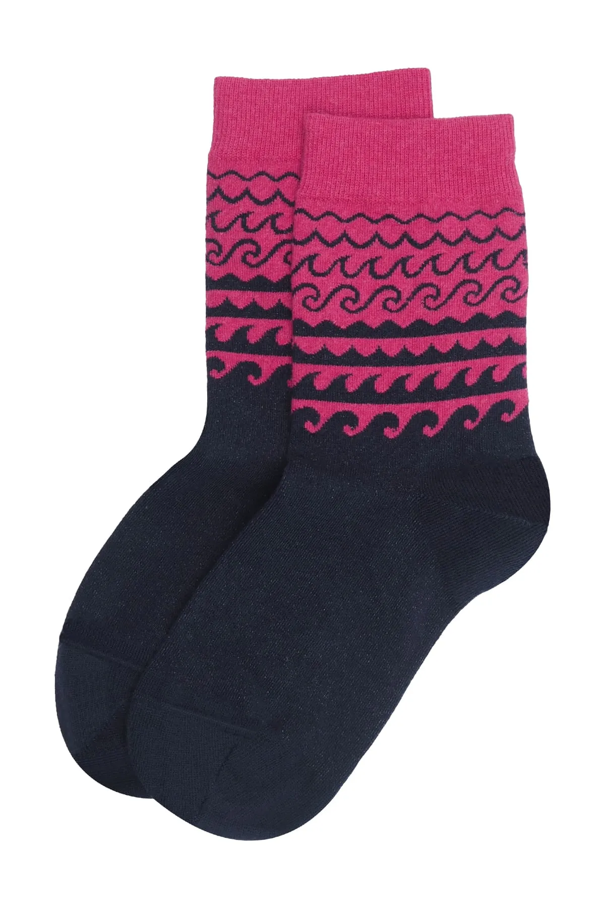 Wave Women's Organic Cotton Socks | Pink