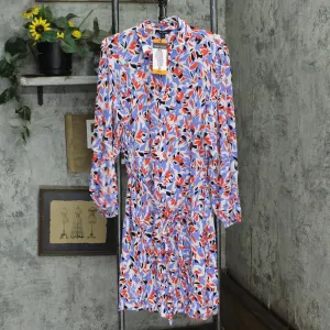 Well Worn Women's Collared Midi Dress with Pockets 1749069 Red Print 2XL