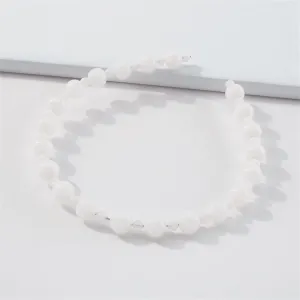 White Beaded Hard Headband