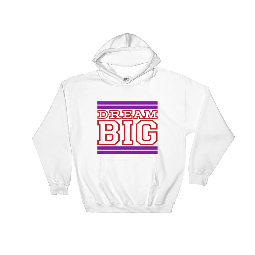 White Purple and Red Hooded Sweatshirt