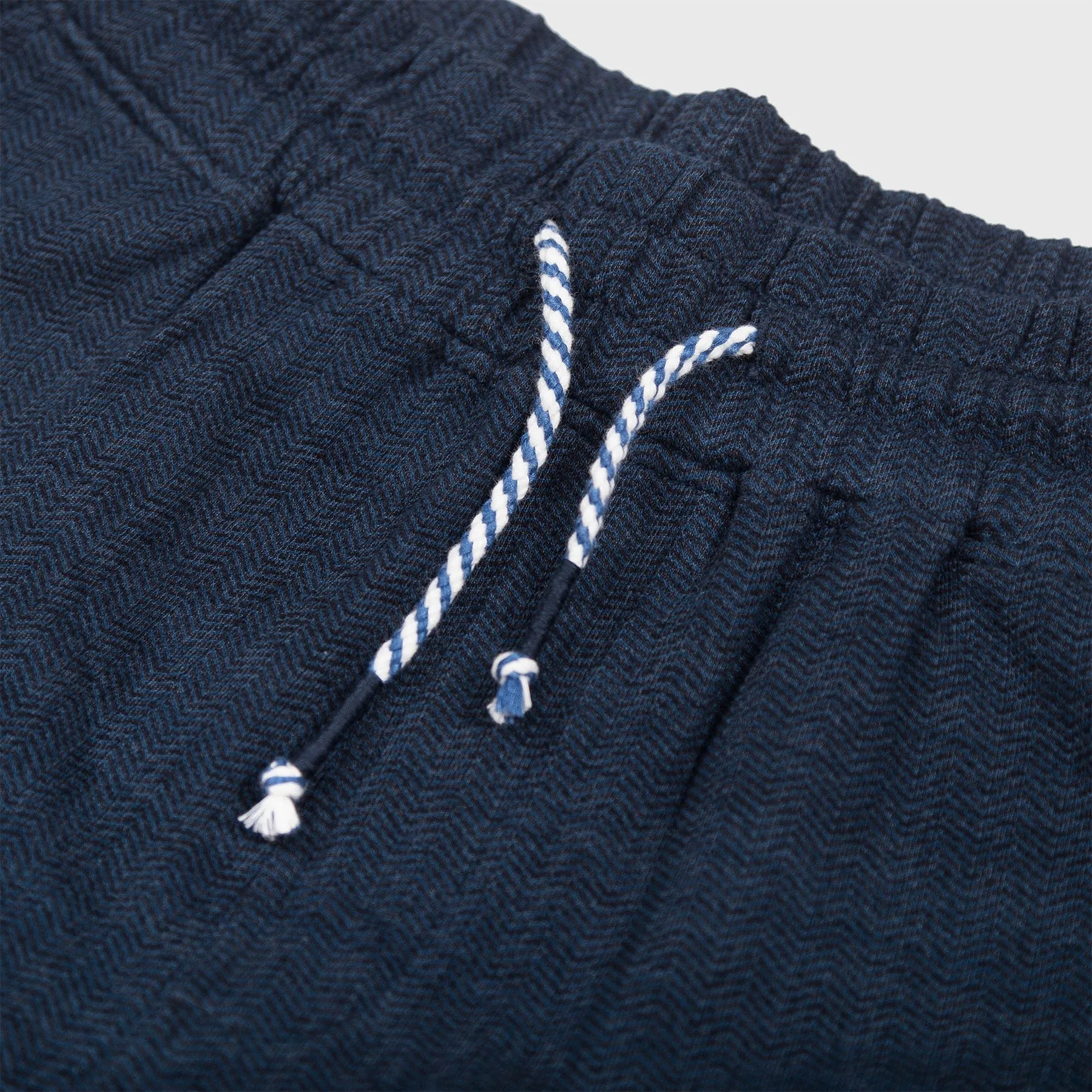 Wide Leg Herringbone Flex Pants | Deep Sea