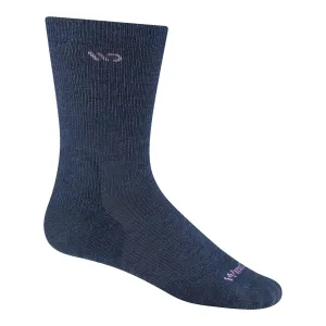 Wide Open Womens Solid Basic Cushioned Crew Socks
