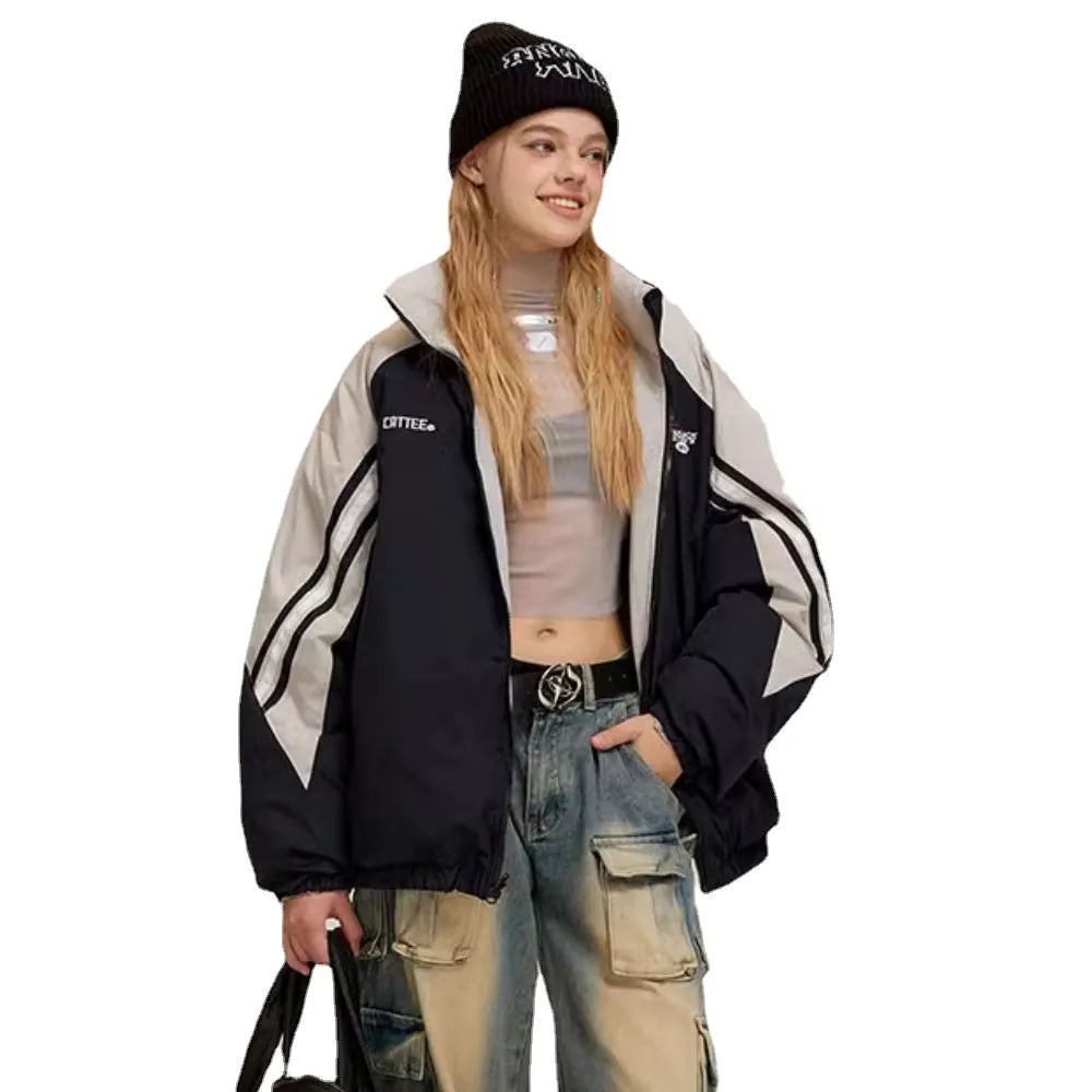 Women's American Contrast Color Reversible Coat
