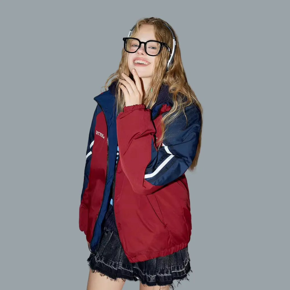 Women's American Contrast Color Reversible Coat