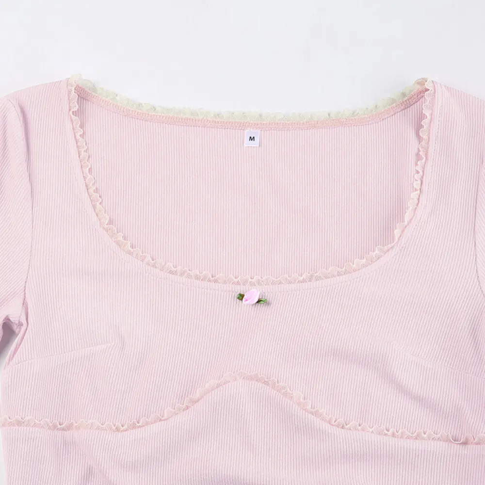 Women's American Solid Color Long Sleeve