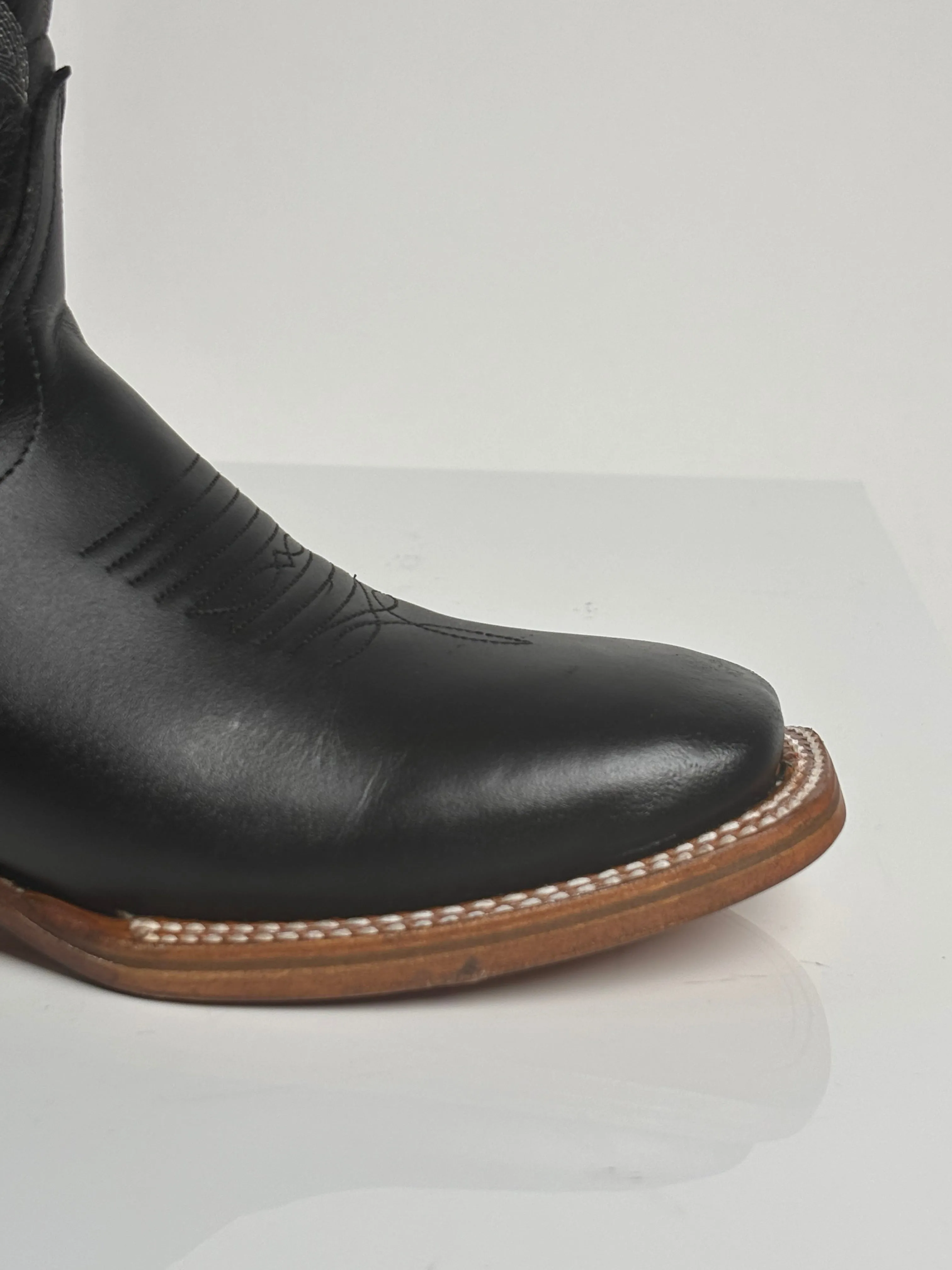 Women's Black Western Rodeo Boot - White Diamond