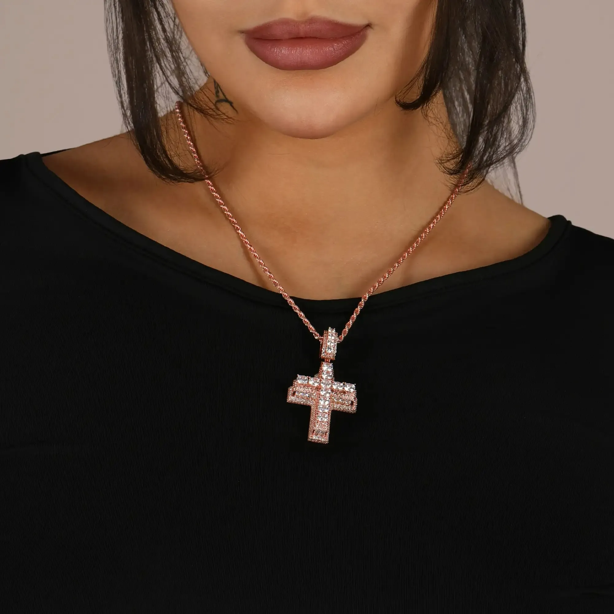 Women's Brilliance Layered Cross Pendant
