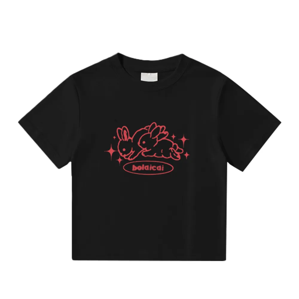 Women's Cartoon White Rabbit T-Shirt