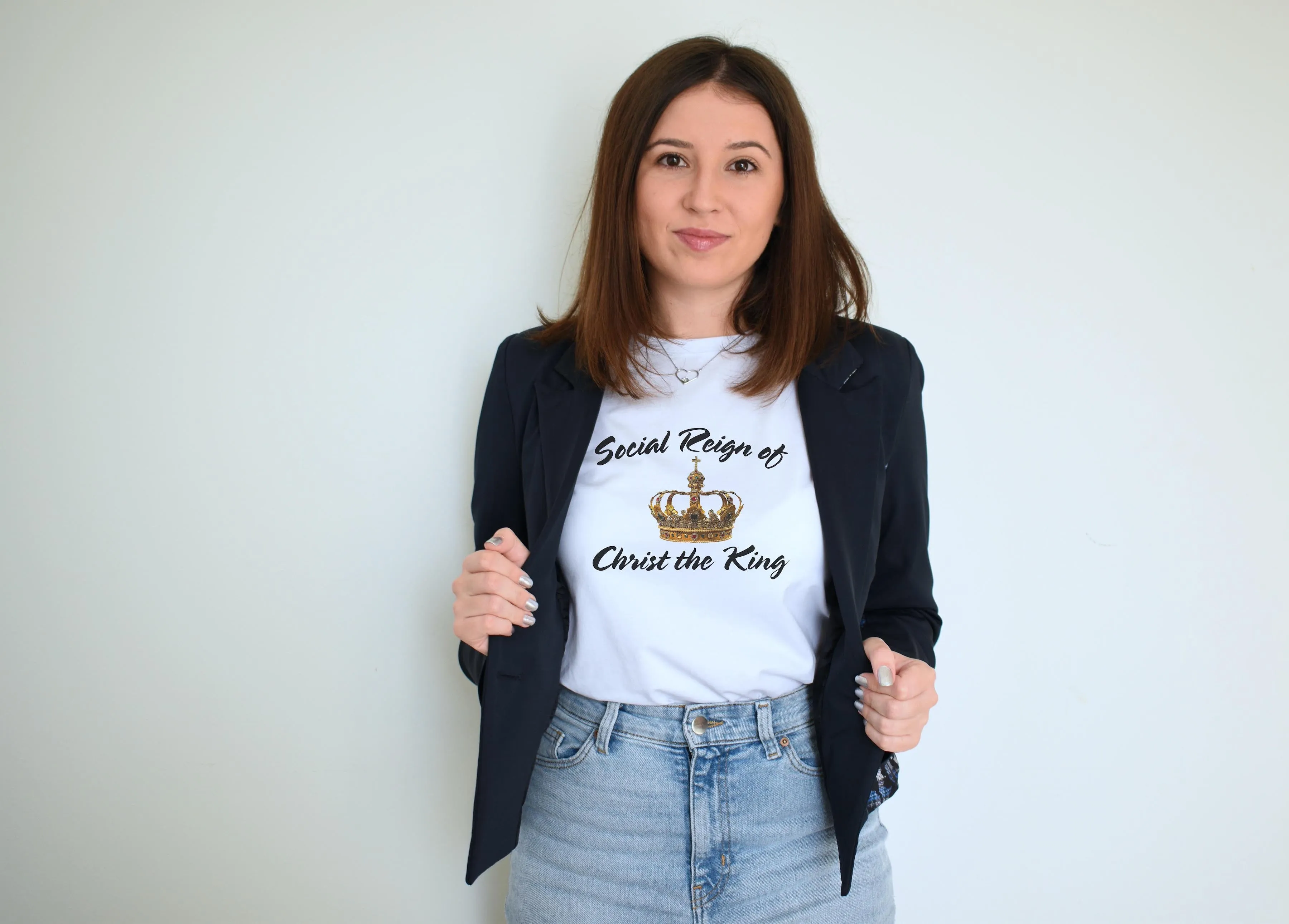 Women's Christian Catholic Christ the King traditional church Favorite Tee shirt