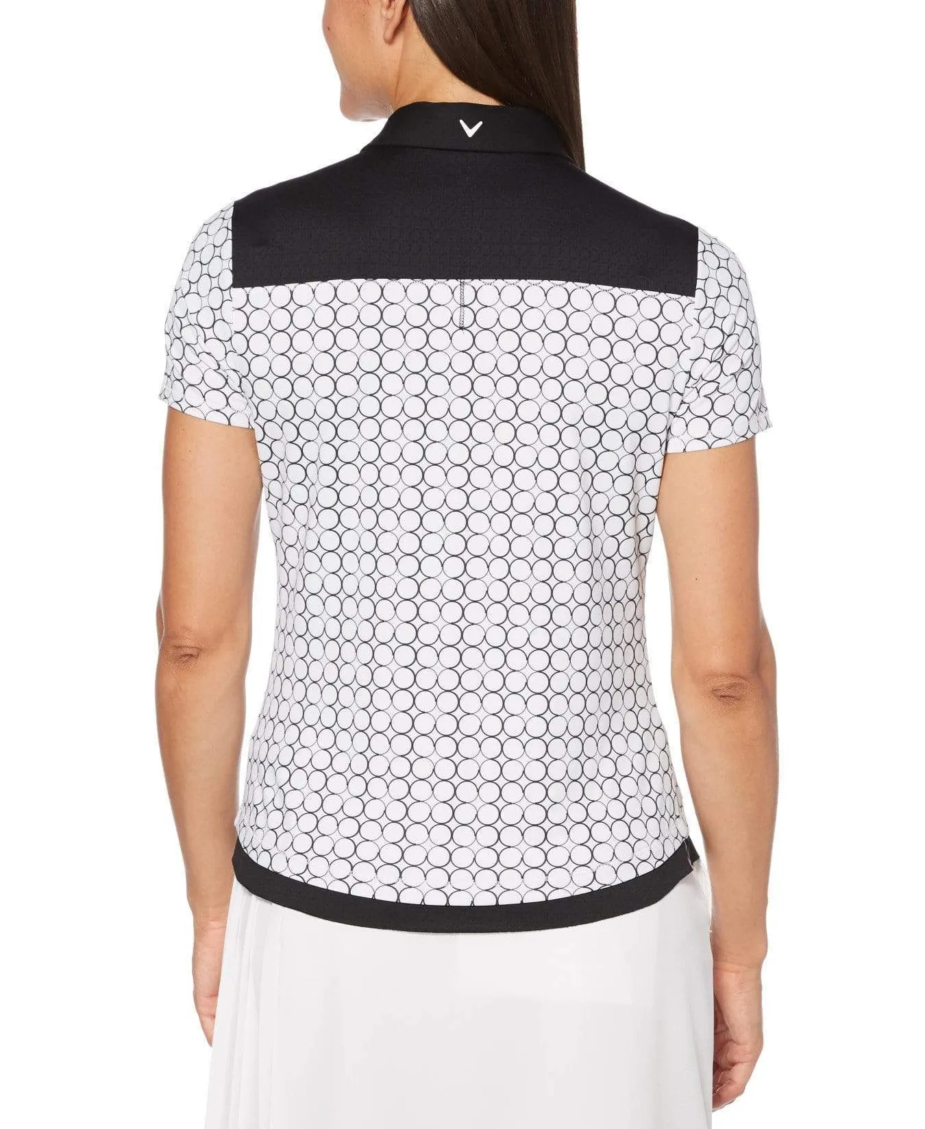 Womens Circular Print Polo