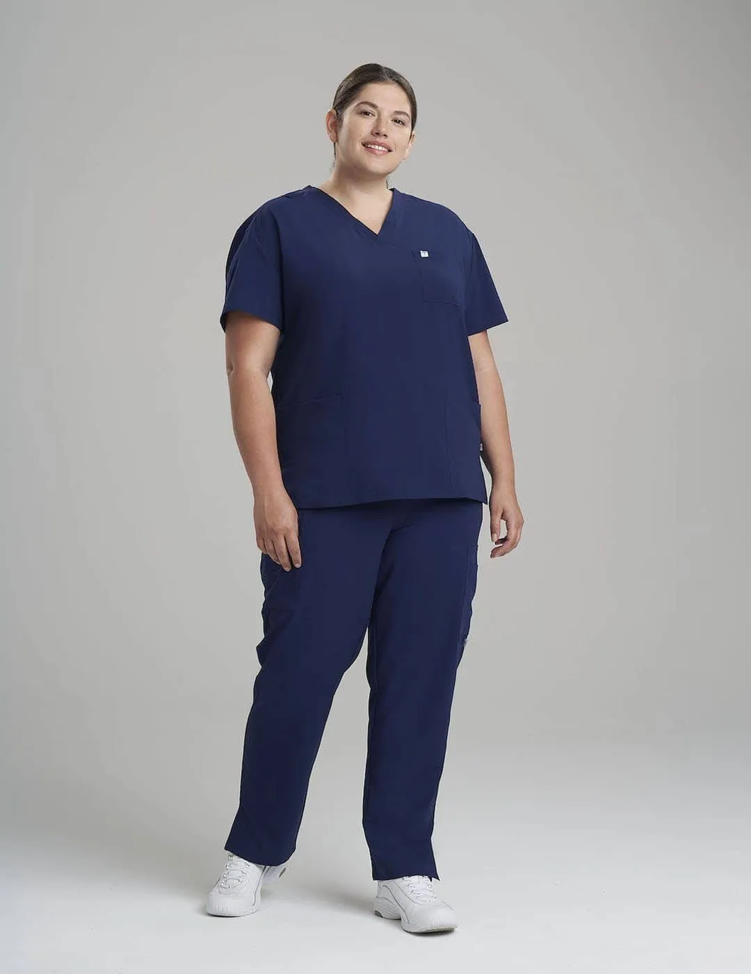 Womens Classic Scrub Top -  Navy