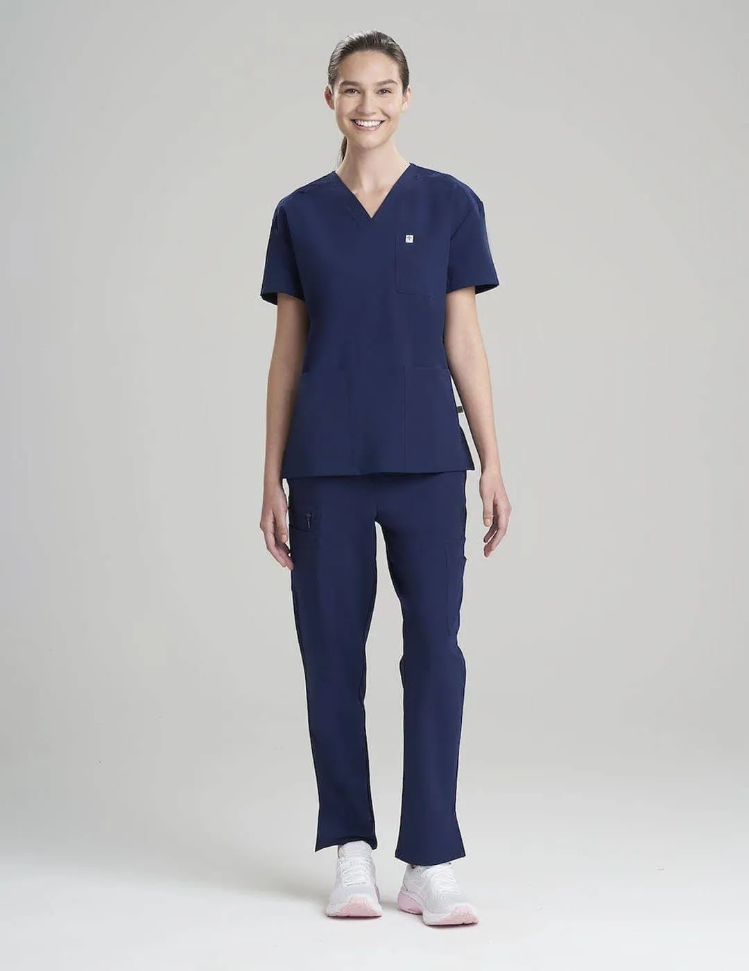 Womens Classic Scrub Top -  Navy
