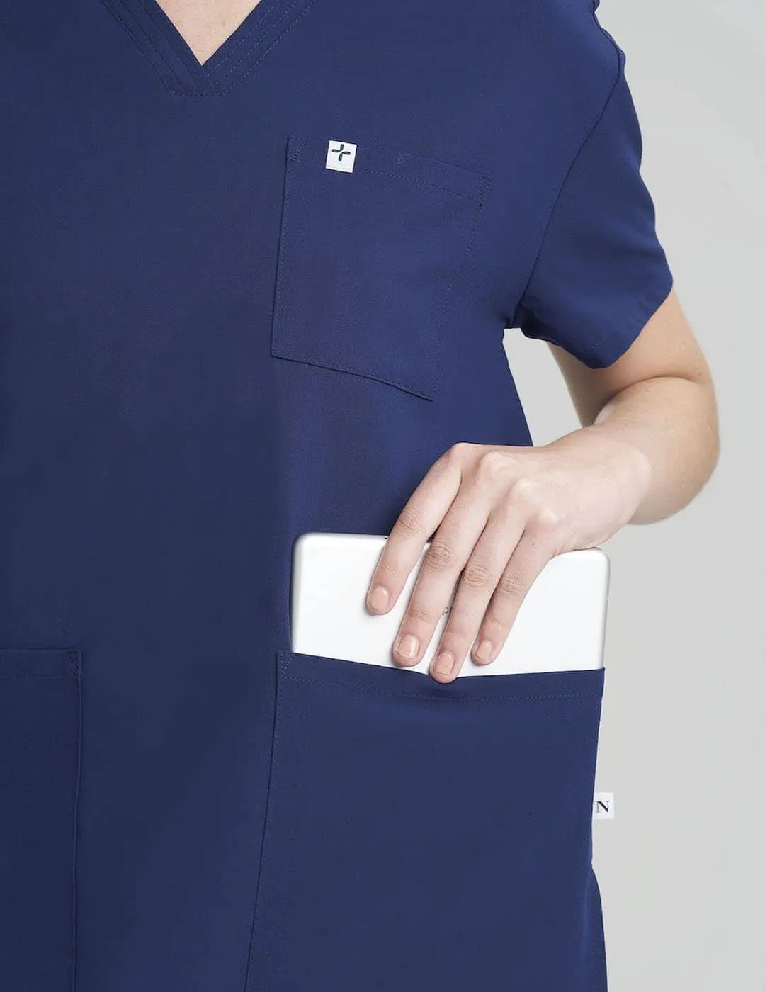 Womens Classic Scrub Top -  Navy